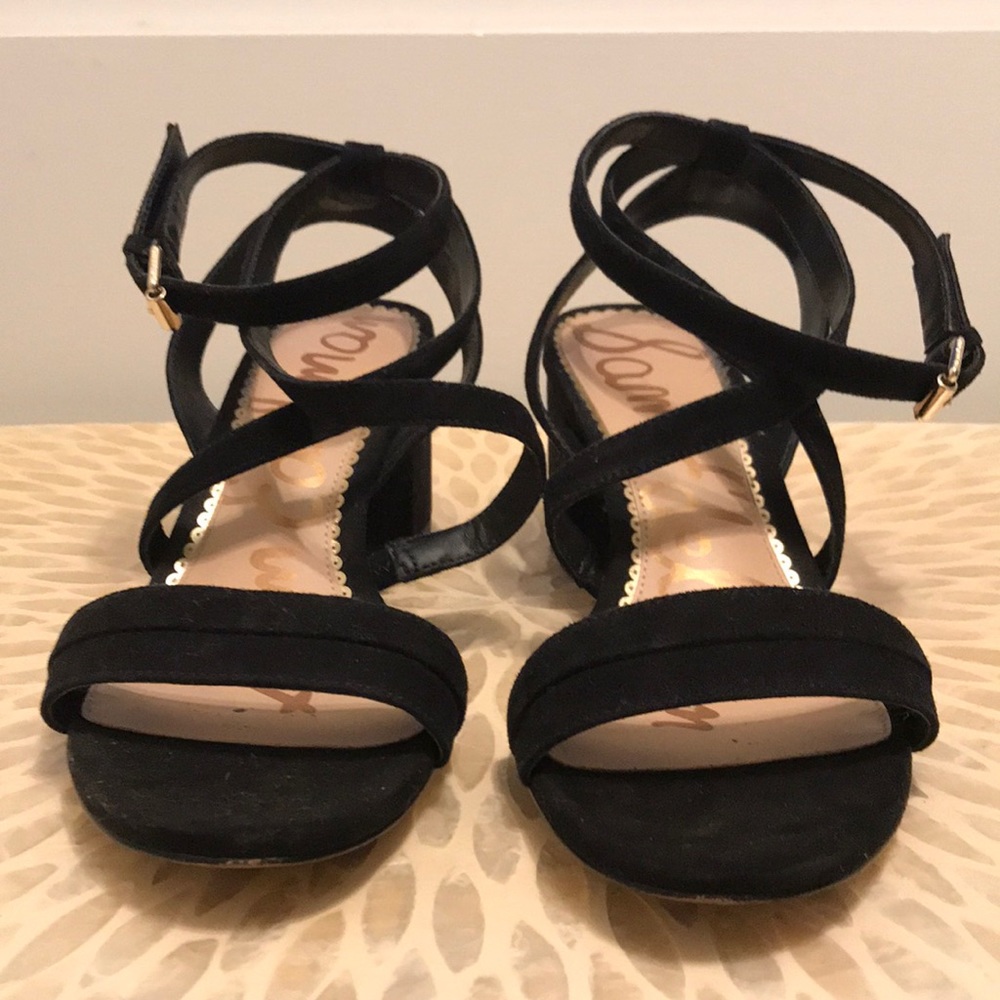 Sam Edelman black suede sandals